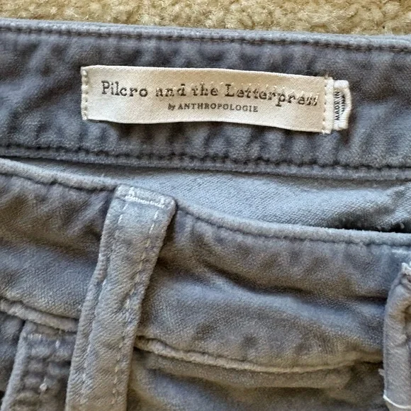 Anthropologie Women’s Pilcro and the Letterpress Velvety High-Rise Skinny Pants. - Picture 4 of 5